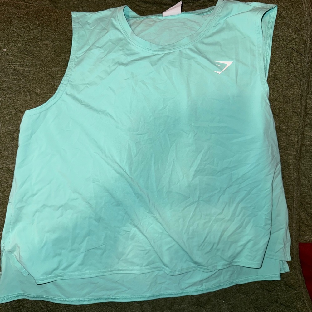 Gymshark Women's Light Blue Muscle Tee